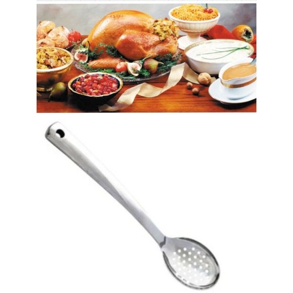 Threshold Kitchen 2 Stainless Steel Slotted Spoon Kitchen Utensil